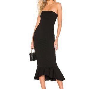 NWT, Superdown, Izzy Ruffle Maxi Dress, S, Black